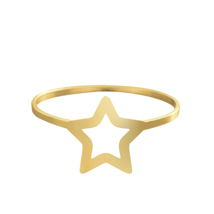 انگشتر طلا 18 عیار زنانه شمیم گلد گالری کد AA65 طرح ستاره
