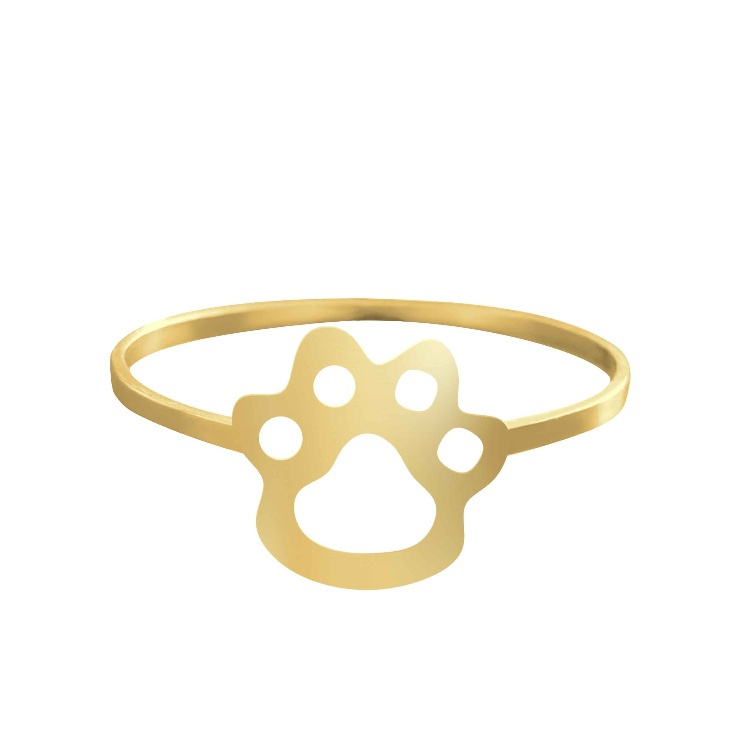 انگشتر طلا 18 عیار زنانه شمیم گلد گالری کد AA51 طرح پنجه گربه