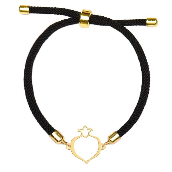 دستبند طلا 18 عیار دخترانه شمیم گلد گالری مدل انار