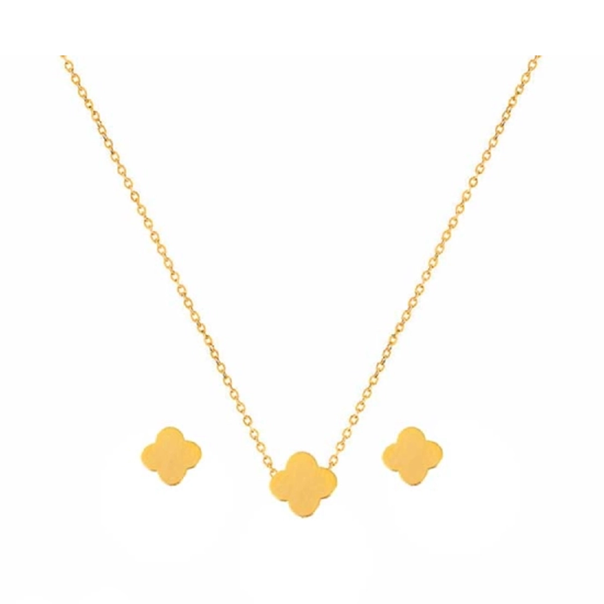 نیم ست طلا 18 عیار اپال گلد مدل ونکلیف توپر 00029-1.50