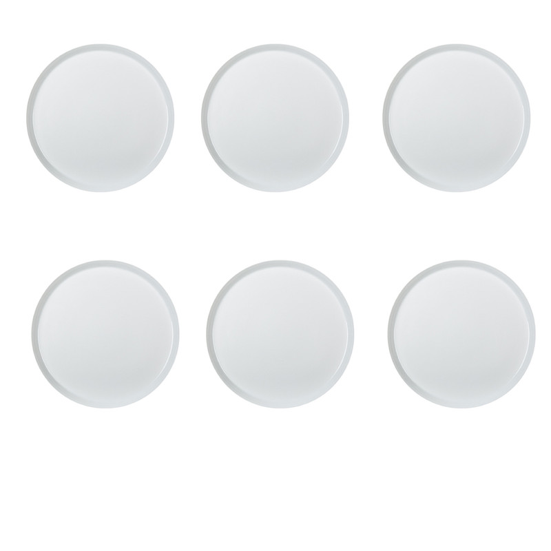 بشقاب زی مدل فرم اس سایز 12 سفید درجه یک بسته شش عددی