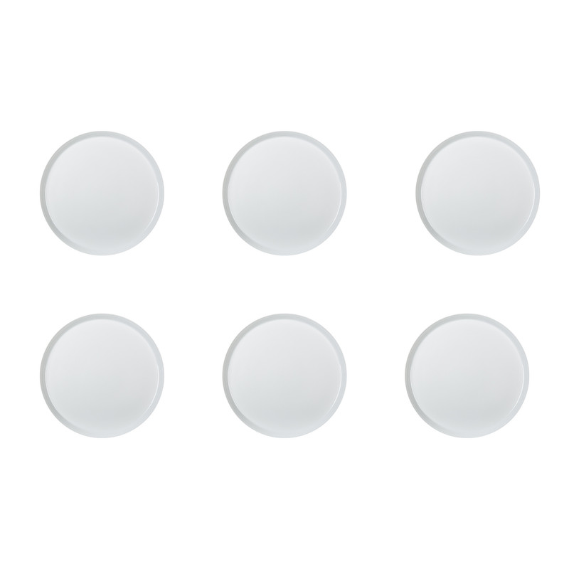 بشقاب غذاخوری زی مدل فرم اس 24 سفید درجه 3 بسته شش عددی