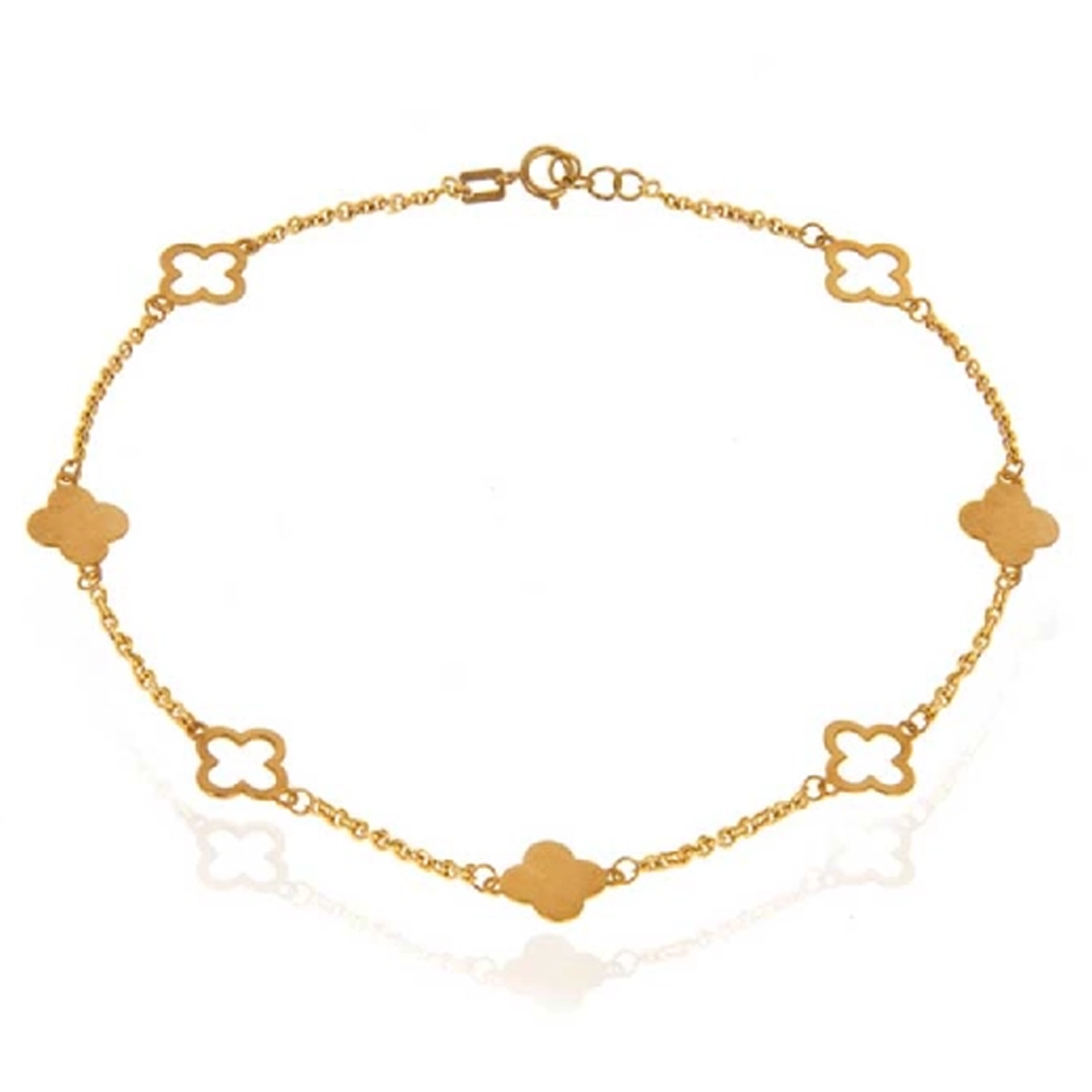 دستبند طلا 18 عیار زنانه اپال گلد مدل ونکلیف 0083-2.01