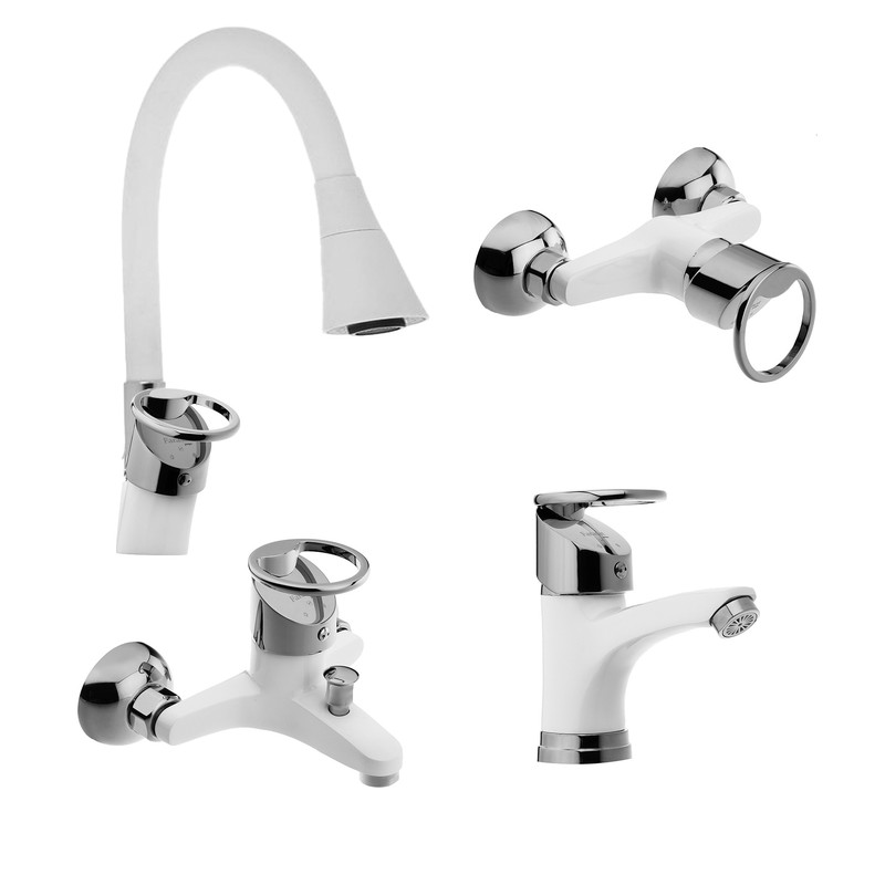 ست شیرآلات شیرآلات بهداشتی و ساختمانی توفیق مدل النگویی شیپوری مجموعه 4 عددی