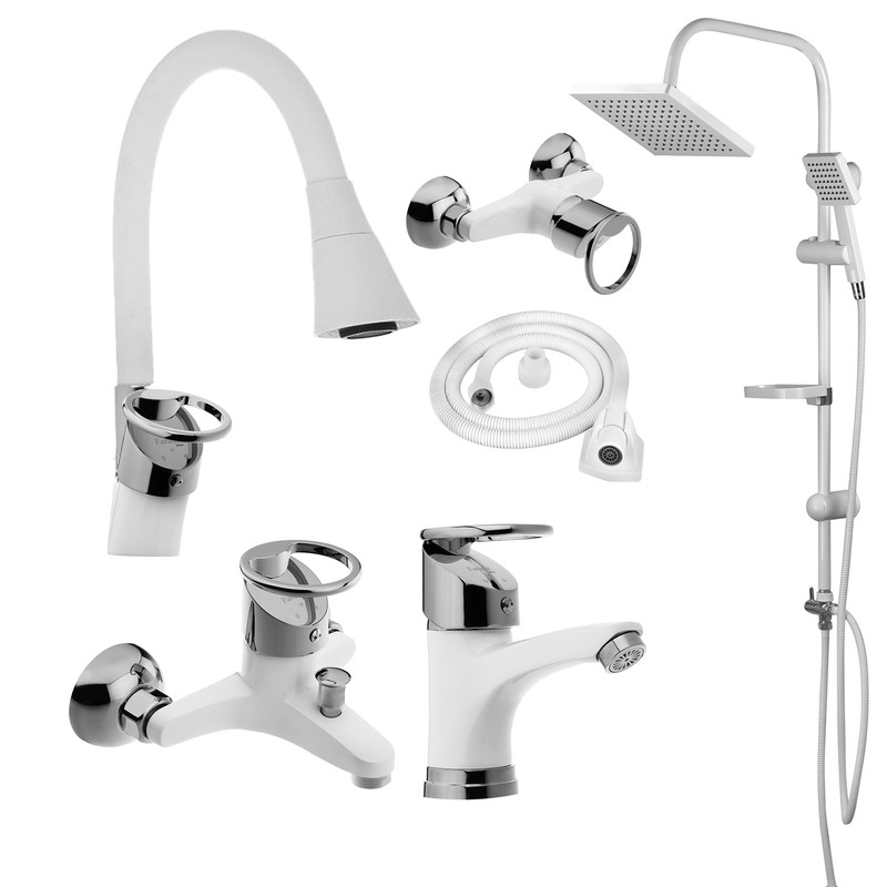 ست شیرآلات شیرآلات بهداشتی و ساختمانی توفیق مدل النگویی شیپوری مجموعه 6 عددی