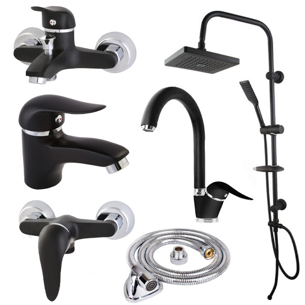 ست شیرآلات شیرآلات بهداشتی و ساختمانی توفیق مدل اوج پلاس مجموعه 6 عددی