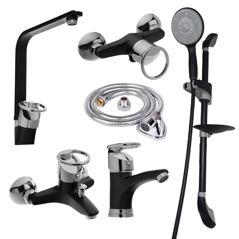 ست شیر الات شیرآلات بهداشتی و ساختمانی توفیق مدل تنسو النگویی مجموعه 6 عددی