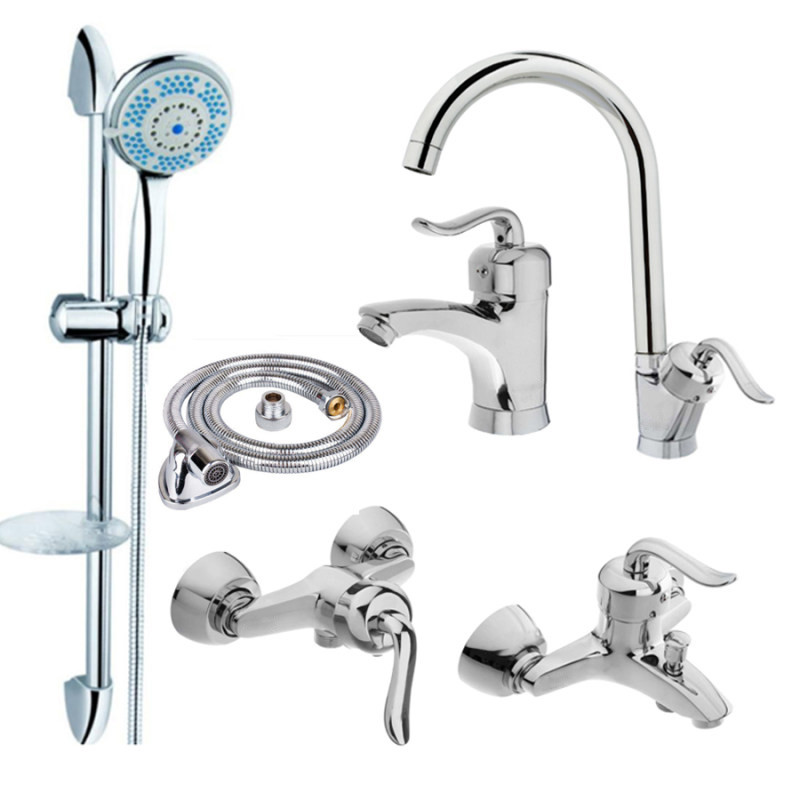 ست شیرآلات شیرالات بهداشتی و ساختمانی شیر توفیق مدل تنسو نایس مجموعه 6 عددی