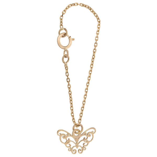 آویز ساعت طلا 18 عیار زنانه شمیم گلد گالری طرح پروانه کد SG322