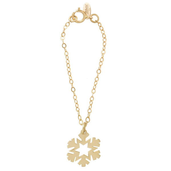 آویز ساعت طلا 18 عیار زنانه شمیم گلد گالری طرح برف کد SG517