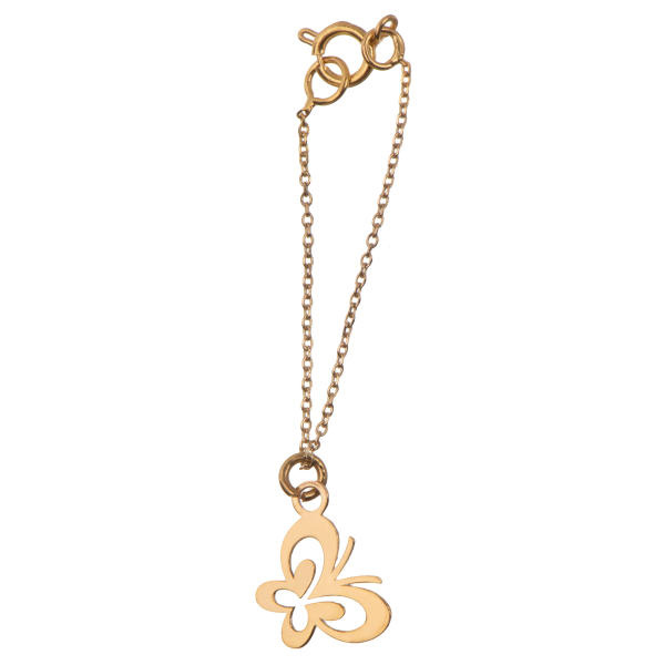 آویز ساعت طلا 18 عیار زنانه شمیم گلد گالری طرح پروانه کد SG320