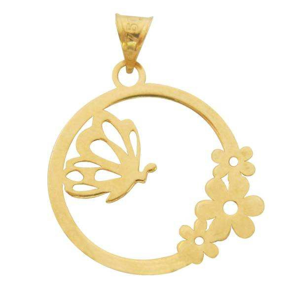 آویز گردنبند طلا 18 عیار شمیم گلد گالری کد UN9854