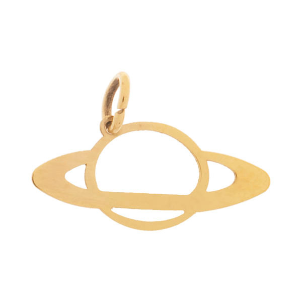 آویز گردنبند طلا 18 عیار شمیم گلد گالری طرح سیاره زحل کد SG278