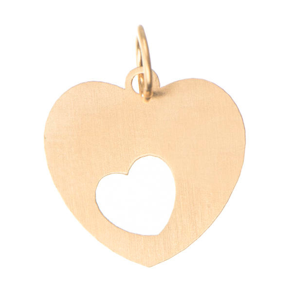 آویز گردنبند طلا 18عیار شمیم گلد گالری طرح قلب مدل SG203