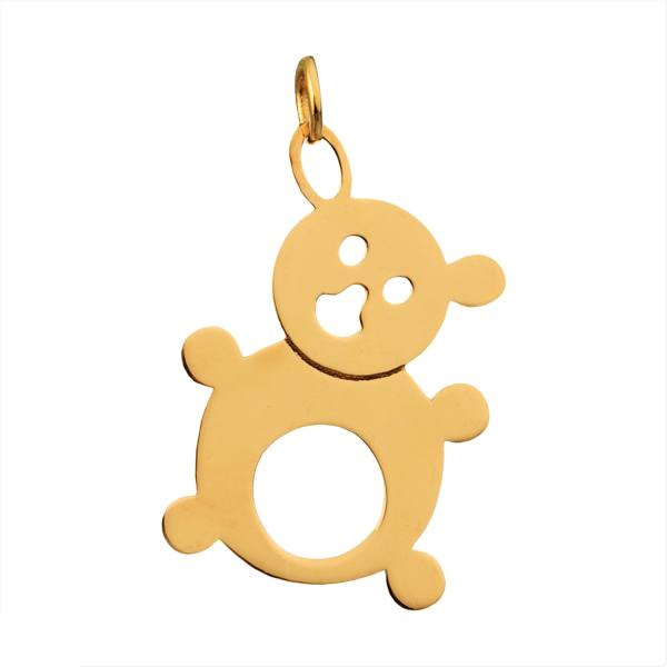 آویز گردنبند طلا 18 عیار شمیم گلد گالری طرح خرس مدل T16786