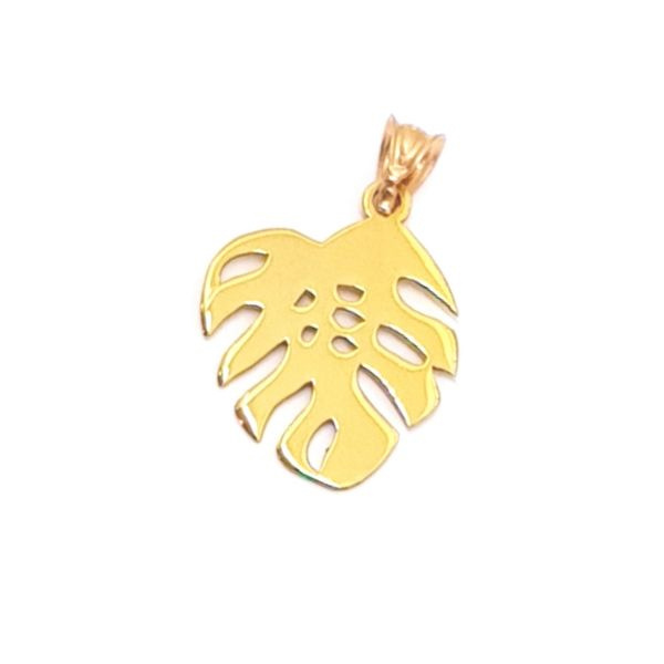 آویز گردنبند طلا 18 عیار شمیم گلد گالری طرح برگ