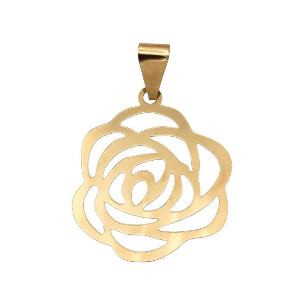 آویز گردنبند طلا 18 عیار شمیم گلد گالری طرح گل کد A2425