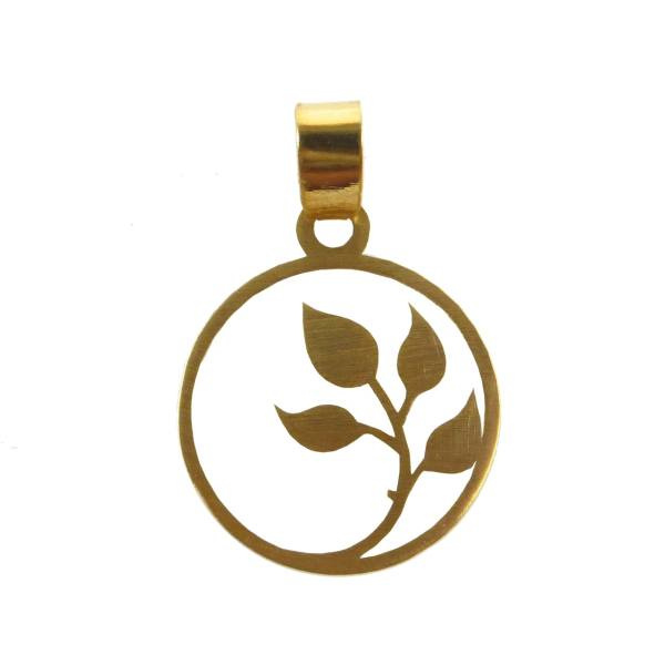 آویز گردنبند طلا 18 عیار شمیم گلد گالری مدل NZ-112-PL