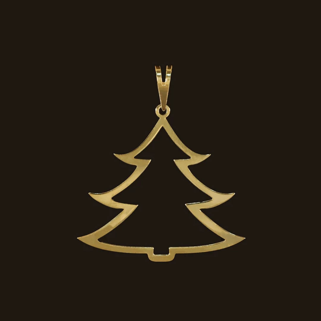 آویز گردنبند طلا 18 عیار شمیم گلد گالری مدل 1056