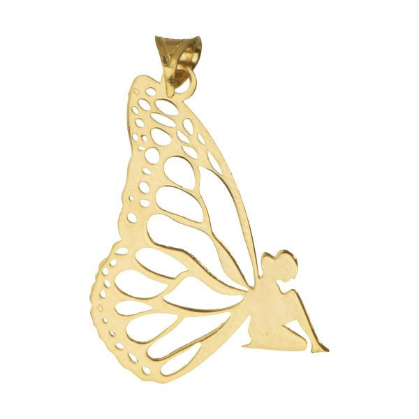 آویز گردنبند طلا 18 عیار شمیم گلد گالری طرح فرشته کد UN011