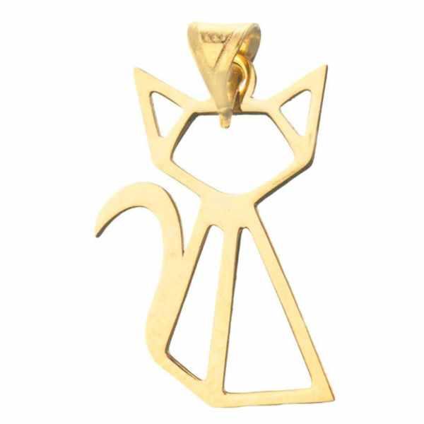 آویز گردنبند طلا 18 عیار شمیم گلد گالری مدل 1077