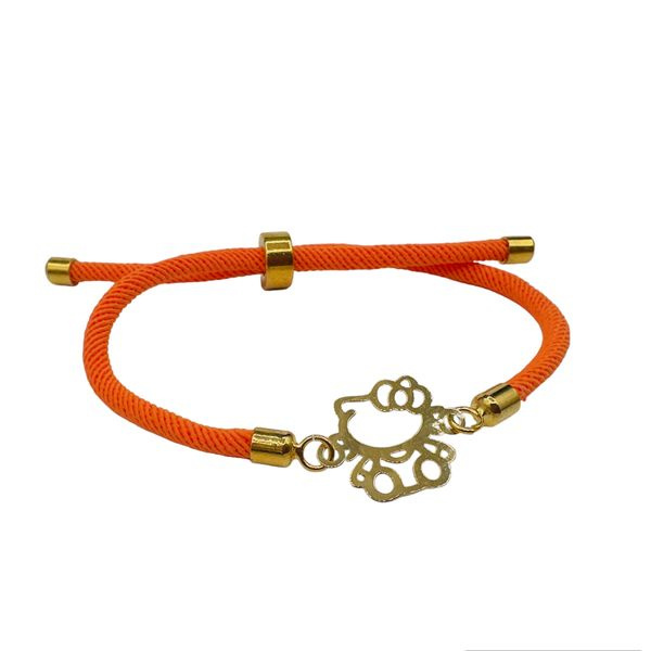 دستبند طلا 18 عیار زنانه شمیم گلد گالری مدل کیتی DZ011204