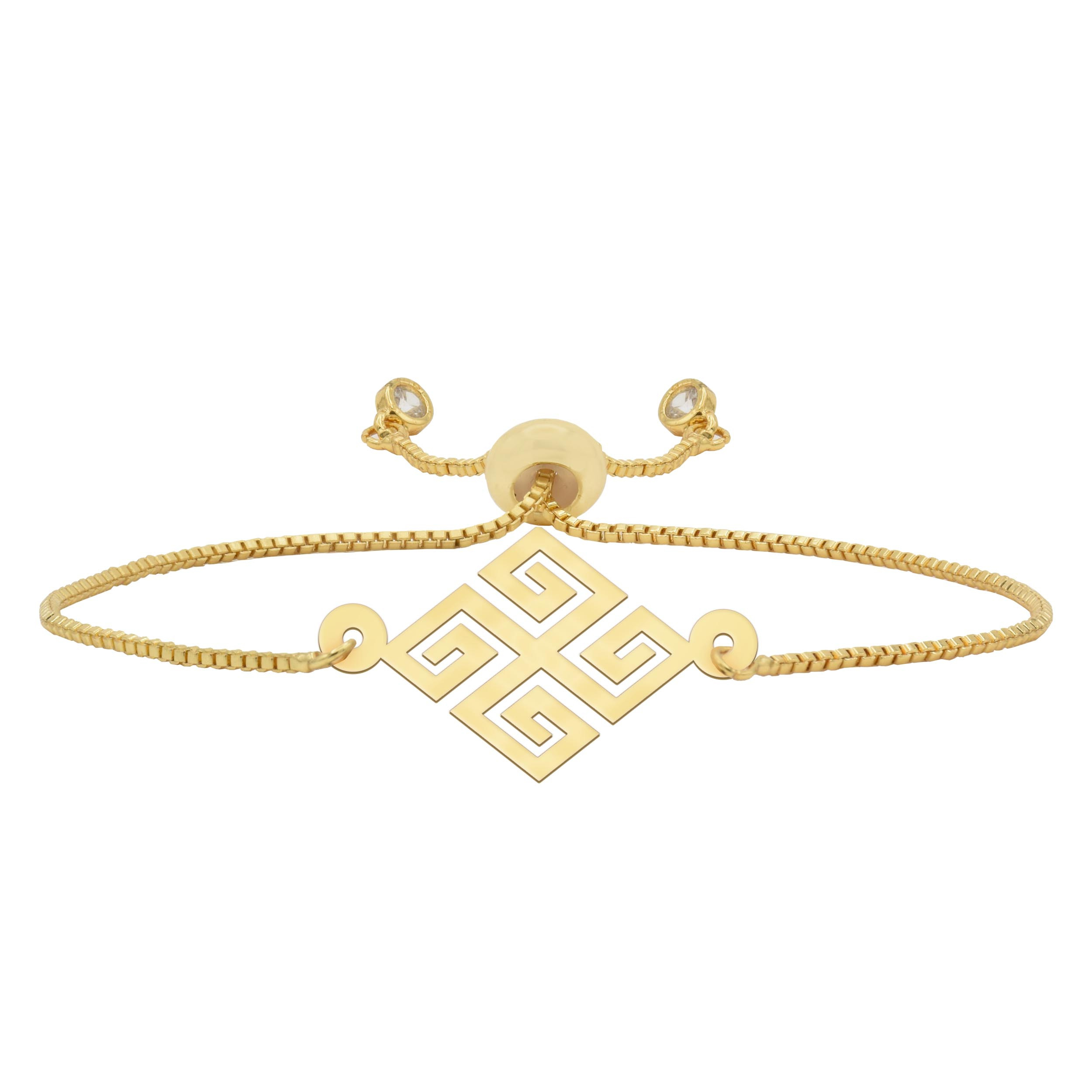 دستبند طلا 18 عیار شمیم گلد گالری مدل D1