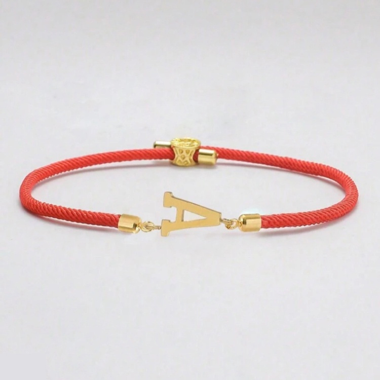 دستبند طلا 18 عیار زنانه شمیم گلد گالری حرف A کد S-29