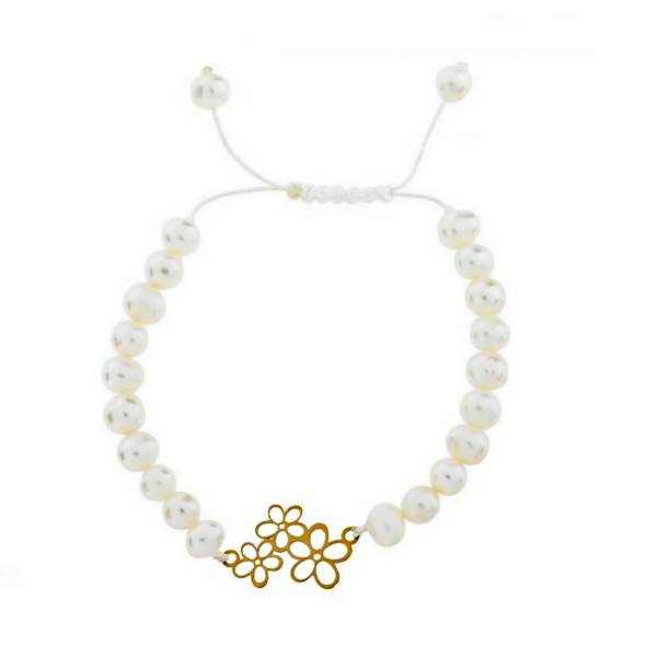 دستبند طلا 18 عیار شمیم گلد گالری مدل R112