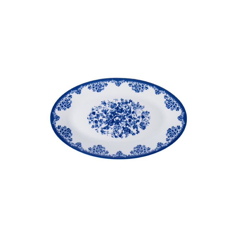 دیس چینی زرین ایران مدل بیضی ایتالیا 24 فلورانس سرمه ای درجه عالی