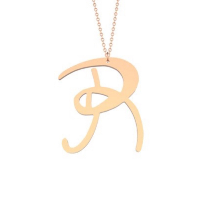 گردنبند طلا 18 زنانه شمیم گلد گالری حرف R کد S-44