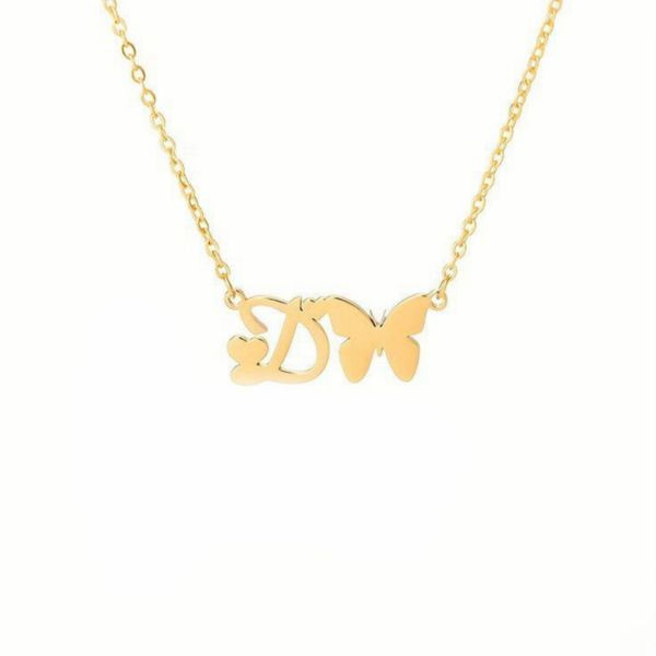 گردنبند طلا 18 عیار زنانه شمیم گلد گالری مدل حرف لاتین