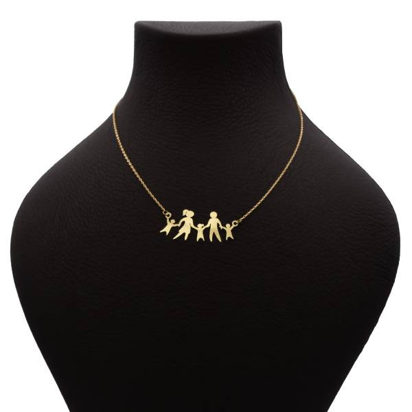 گردنبند طلا 18 عیار زنانه شمیم گلد گالری طرح خانواده کد 692M389