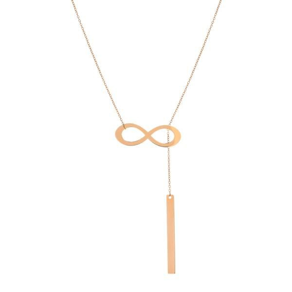 گردنبند طلا 18 عیار زنانه شمیم گلد گالری مدل بینهایت