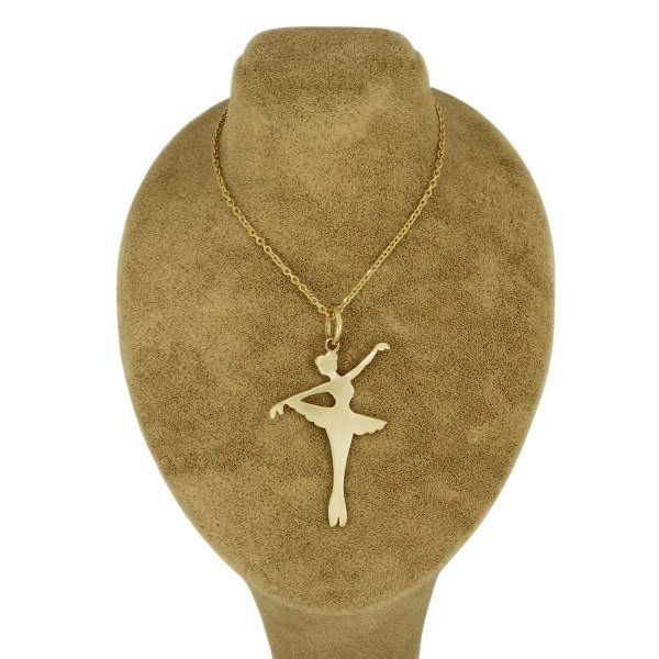 گردنبند طلا 18 عیار زنانه شمیم گلد گالری طرح باله کد UN0099