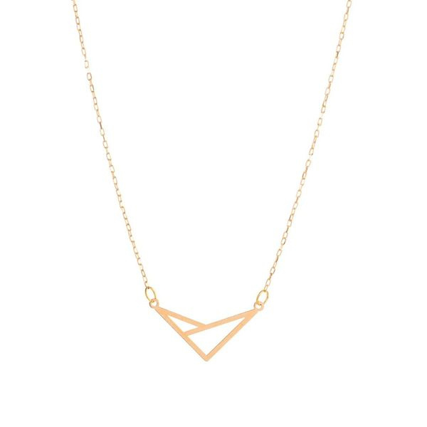 گردنبند طلا 18 عیار زنانه شمیم گلد گالری مدل قایق