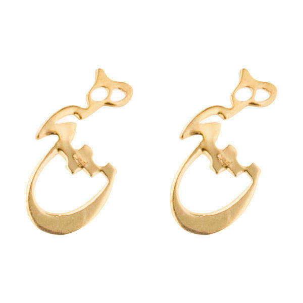 گوشواره طلا 18 عیار زنانه شمیم گلد گالری مدل 0962