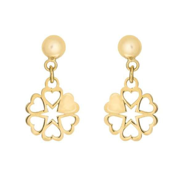 گوشواره طلا 18 عیار زنانه شمیم گلد گالری مدل GE147