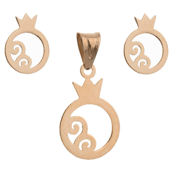 نیم ست طلا 18 عیار شمیم گلد گالری مدل ds4006