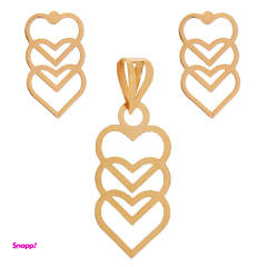 نیم ست طلا 18 عیار زنانه شمیم گلد گالری کد 19