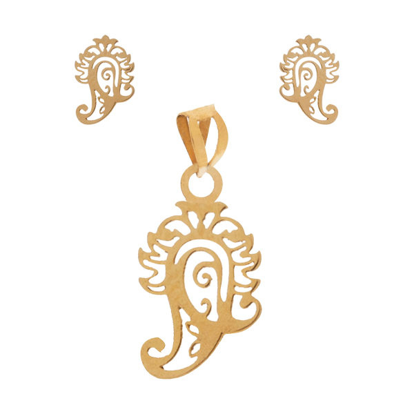 نیم ست طلا 18 عیار زنانه شمیم گلد گالری کد 29