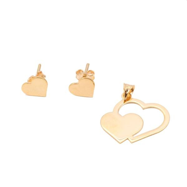 نیم ست طلا 18 عیار شمیم گلد گالری SH0017