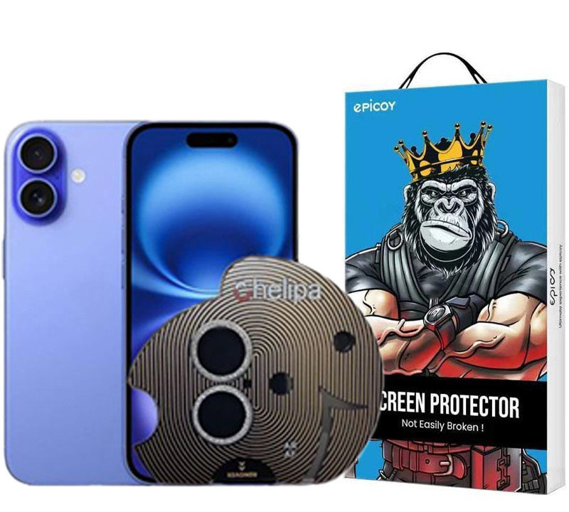 محافظ لنز دوربین اپیکوی مدل  Chelipa Shine مناسب برای گوشی موبایل اپل iPhone 16 / 16 Plus