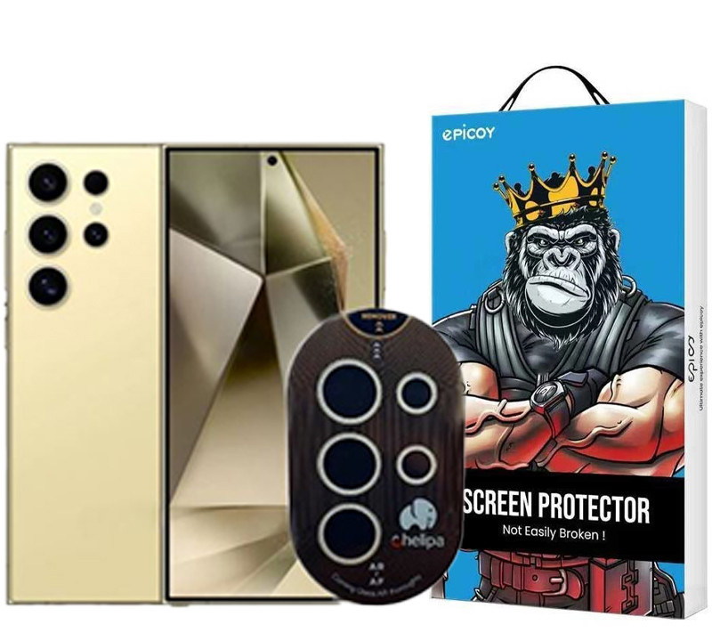 محافظ لنز دوربین اپیکوی مدل Chelipa مناسب برای گوشی موبایل سامسونگ Galaxy S24 Ultra