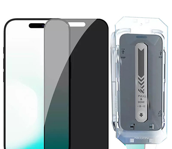 محافظ صفحه نمایش حریم شخصی نیلکین مدل Guardian-Pry مناسب برای گوشی موبایل اپل iPhone 17 Pro Max به همراه کیت