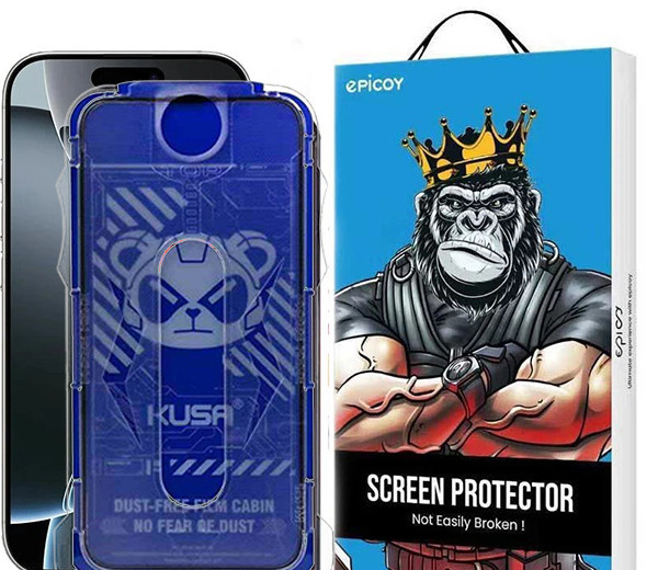 محافظ صفحه نمایش اپیکوی مدل Kusa Easy install Kit مناسب برای گوشی موبایل اپل iPhone 16e /14 / 13