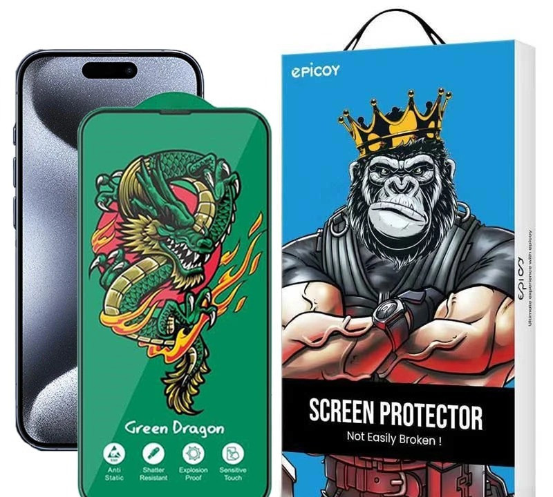 محافظ صفحه نمایش اپیکوی مدل Green Dragon ExplosionProof مناسب برای گوشی موبایل اپل iPhone 16 Pro