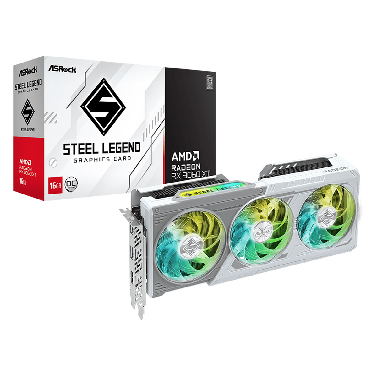 کارت گرافیک ازراک مدل AMD Radeon RX 9060 XT Steel Legend 16GB OC