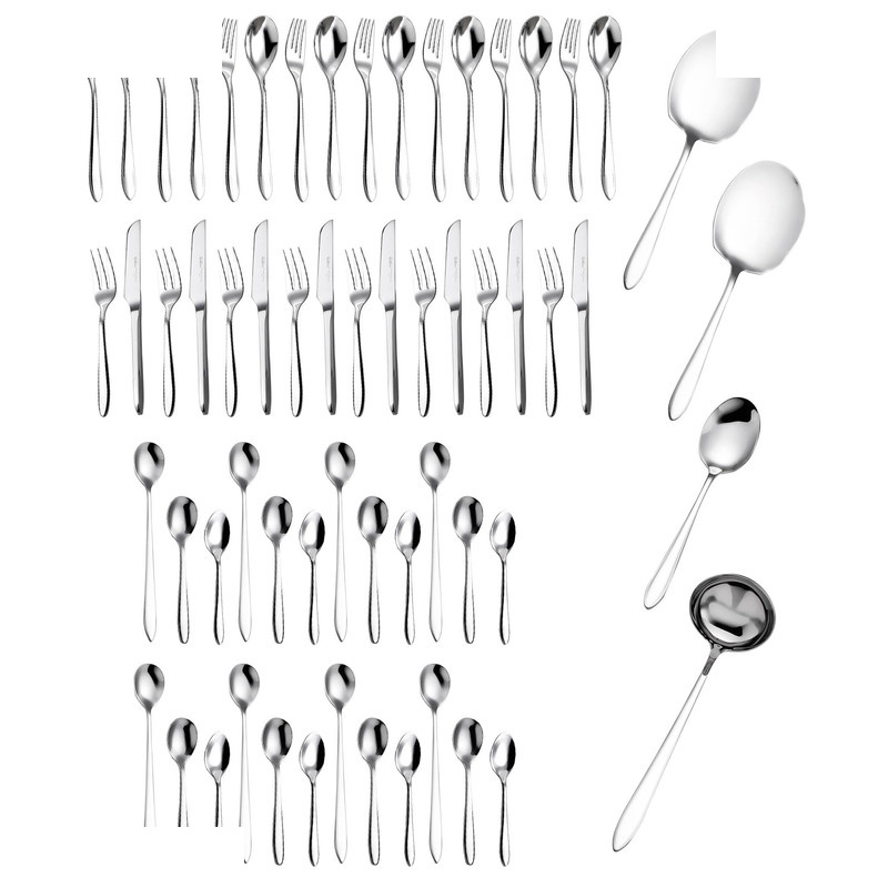 سرویس قاشق و چنگال 60 پارچه 8 نفره جی فی نی مدل 05 لاکچری