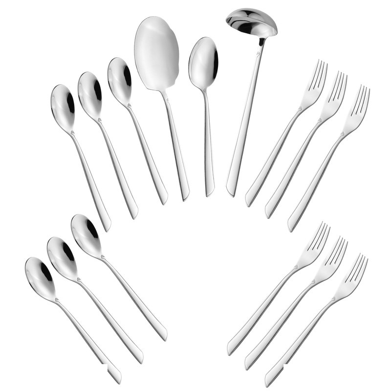 سرویس قاشق و چنگال 15 پارچه جی فی نی مدل 52